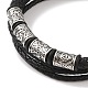 Braided Microfiber Leather Multi-strand Bracelets(BJEW-B096-24AS)-2