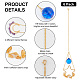 6Pcs 6 Styles Moon Star Alloy Gemstone Chip Pendant Decoration(HJEW-PH01696)-3