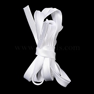 2M Satin Piping Trim, Polyester Ribbon for Cheongsam, Clothing Decoration, White, 3/8 inch(10mm), about 2.19 Yards(2m)/pc(OCOR-XCP0002-06)