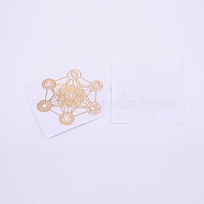 Self Adhesive Brass Stickers, Scrapbooking Stickers, for Epoxy Resin Crafts, Golden, Chakra Theme, 20x18x0.1mm(DIY-TAC0005-38B-2cm)