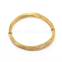 Round Brass Wire, Raw(Unplated), 22 Gauge, 0.6mm, 7m/roll(CWIR-WH0009-03C-U)