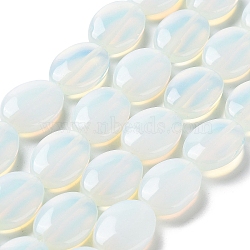 Opalite Beads Strands, Flat Oval, 17.5~18x12.5~13x6mm, Hole: 1.2mm, about 22pcs/strand, 15.55''(39.5cm)(G-L164-A-38)