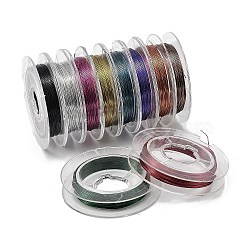 Baking Painted Iron Wire, Round, Mixed Color, 0.3mm, about 31.17~32.81 Feet(9.5~10m)/Roll(MW-NH0001-06)