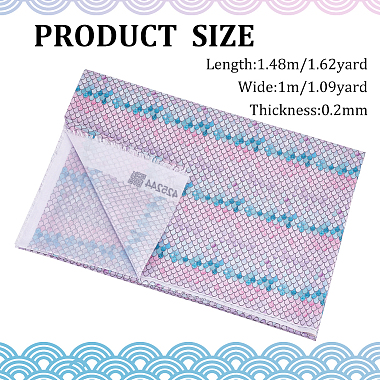 Fish Scale Pattern Polyester-Cotton Fabric(DIY-WH0430-114C)-2