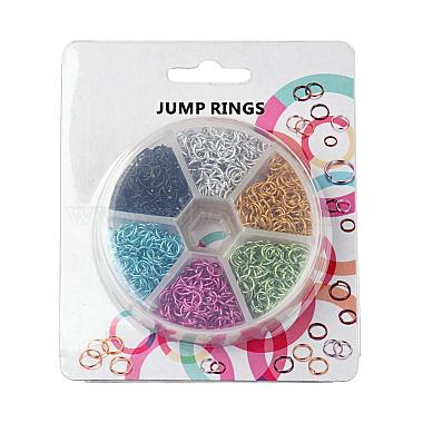 Цветы 6 алюминиевая проволока открыты кольца прыжок(ALUM-JP0001-01B)-5