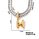 Golden Tone Brass Pave Clear Cubic Zirconia Letter Pendant Necklaces for Women(YX4437-13)-1