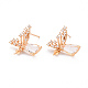 Brass Micro Pave Clear Cubic Zirconia Earring Findings(KK-T062-223G-NF)-1