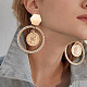 8pcs 4 style Brass Stud Earring Findings(KK-BC0009-66)-5