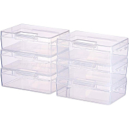 Plastic Bead Containers, Cuboid, Clear, 10x7x3.3cm, 6pcs, Carton: 20x15x10cm(CON-BC0004-15)