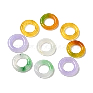 Dyed Natural White Jade Ring Charms, 15x3mm, Hole: 8.5mm(G-M415-05)