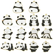 14Pcs 7 Styles Alloy Enamel Pendants, Panda Charms, Golden, 23~27x20~28x1.5mm, Hole: 1.7~2mm, 2pcs/style
(FIND-FS0001-98)