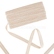 Polyester Woven Ribbon, Flat, Wheat, 3/4 inch(20mm), about 15.31 Yards(14m)/Card(WCOR-WH0001-04B)