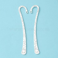 Tibetan Style Alloy Bookmarks, Lead Free, Nickel Free and Cadmium Free, Silver Color Plated, about 125x23mm, Hole: 3mm(K096B022)