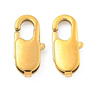 Ion Plating(IP) 304 Stainless Steel Lobster Claw Clasps, Golden, 16x8x3.5mm, Hole: 1.6mm(STAS-G201-06E-G)