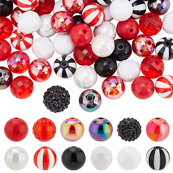 Elite DIY Beads Jewelry Making Finding Kit, Including Acrylic & Resin Rhinestone Beads, Round, Mixed Color, 112Pcs/box(DIY-PH0020-70)