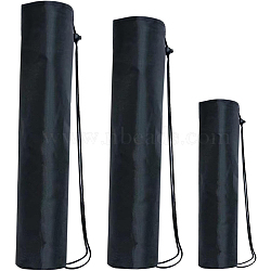 3Pcs 3 Style Polyester Bracket Storage Drawstring Bags, Long Packaging Bags for Hiking Travel Camping, Black, 46.5~114x24.2~29.8x0.15~0.4cm, 1pc/styel(ABAG-CP0001-04)