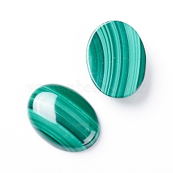 Natural Malachite Cabochons, Oval, 25x18x5~6mm(G-E557-03K)