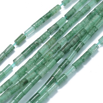 Natural Green Aventurine Beads Strands, Column, 4~5x2~2.5mm, Hole: 0.6~0.8mm, about 90~102pcs/strand, 15.3~15.7 inch(39~40cm)
