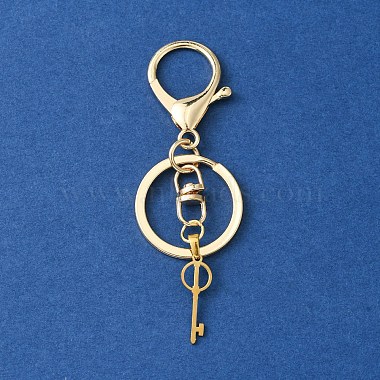 304 Stainless Steel Initial Letter Key Charm Keychains(KEYC-YW00004-09)-2