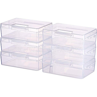 Clear Cuboid Plastic Beads Containers