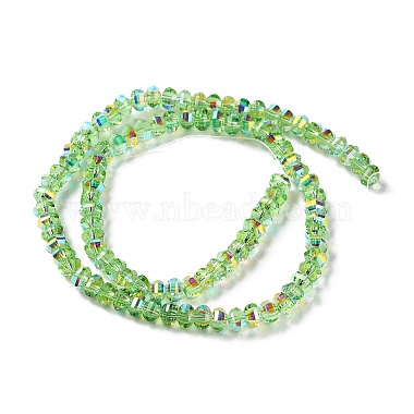Transparent Electroplate Glass Beads Strands(GLAA-Q099-H01-04)-2