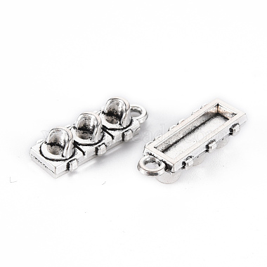 Tibetischer stil Aluminium Anhänger & Charms(TIBE-S323-122AS-RS)-2