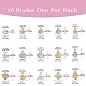 15pcs 15 Styles Alloy Charms(ZIRC-YW0001-11)-2