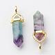 Natural Fluorite Pointed Pendants(G-G902-A07)-1