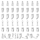 50Pcs 5 Style 201 & 304 Stainless Steel Clip-on Earring Converters Findings(STAS-UN0038-19)-1
