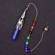 Pendules de radiesthésie en lapis-lazuli naturel et pierres précieuses mélangées(CHAK-PW0001-051J)-1