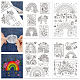 4 Sheets 11.6x8.2 Inch Stick and Stitch Embroidery Patterns(DIY-WH0455-018)-1
