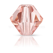 Preciosa&reg Crystal Beads, Czech Crystal, Bicone(451 69 302 Rondelle), 70030 Rose Peach, 6mm, Hole: 1mm(Y-PRC-BA6-70030)