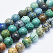 Natural Chrysocolla Beads Strands, Round, 12mm, Hole: 1mm, about 33~34pcs/Strand, 15.35 inch(39 cm)(G-E561-17-12mm)