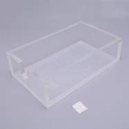 Acrylic Napkin Holder Box, Rectangle, Clear, 23x14x6.5cm, Inner diameter: 21.1x12.1cm, Thick: 0.95cm(CON-WH0072-61)