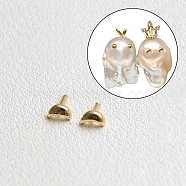 Brass Head Pins, for Ghost Witch Baroque Pearl Making, Moon, Golden, 2x3.3mm(BAPE-PW0001-21A-G)