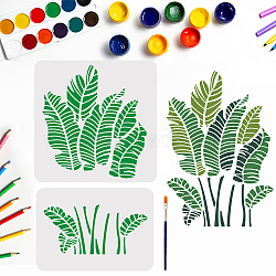 MAYJOYDIY US 1 Set PET Hollow Out Drawing Painting Stencils, 1Pc Art Paint Brushes, for DIY Scrapbook, Photo Album, Leaf, 297~300x210~300mm, 2pcs/set(DIY-MA0001-82)