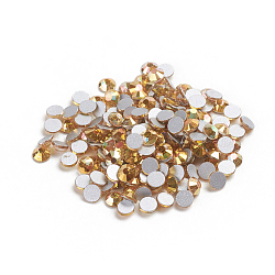 Glass Flat Back Rhinestone, Grade A, Back Plated, Faceted, Half Round, Golden Shadow, SS16, 3.8~4mm, 1440pcs/bag(RGLA-C002-SS16-569)