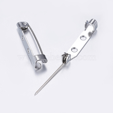 304 Stainless Steel Pin Brooch Back Bar Findings(STAS-L198-09P)-2