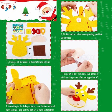 kits de bolsas temáticas navideñas no tejidas diy(DIY-Q031-01F)-2