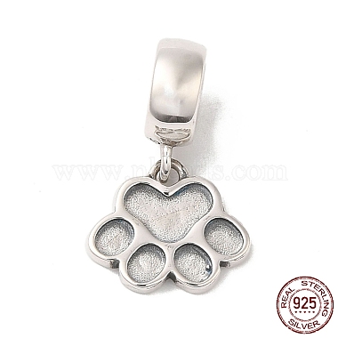 Paw Print Sterling Silver Dangle Charms