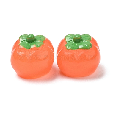 Coral Fruit Resin Cabochons