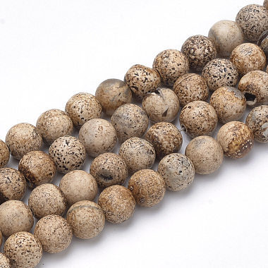 6mm BurlyWood Round Natural Agate Beads