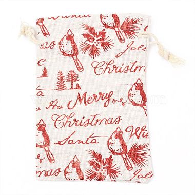 Christmas Theme Cotton Fabric Cloth Bag(ABAG-H104-B10)-2