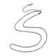 304 Stainless Steel Rope Chain Necklace for Men Women(NJEW-YW0001-08)-1