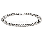 1Pc 304 Stainless Steel Cuban Link Chains Bracelets for Men & Women, Stainless Steel Color, 8-5/8 inch(21.8cm)(BJEW-LP0001-13B-P)