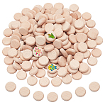 200Pcs Beech Wooden Round Pieces, DIY Accessories, BurlyWood, 25x8mm(WOOD-NB0002-94B)