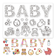 PVC Plastic Stamps, for DIY Scrapbooking, Photo Album Decorative, Cards Making, Stamp Sheets, Baby Pattern, 16x11x0.3cm(DIY-WH0167-56-616)