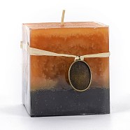 Cuboid-shape Aromatherapy Smokeless Candles, with Box, for Wedding, Party, Votives, Oil Burners and Home Decorations, Chocolate, 7.1x7.1x7.65cm(DIY-H141-A06)