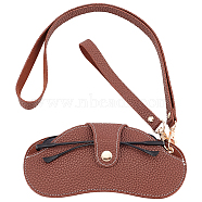 Imitation Leather Glasses Cases, with Lanyard & Alloy Swivel Clasps, for Eyeglass, Sun Glasses Protector, Multifunctional Storage Bag, Saddle Brown, 625mm(AJEW-WH0248-241D)