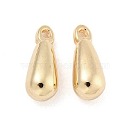 CCB Plastic Pendants, Teardrop Charms, Golden, 15.5x6mm, Hole: 1.4mm(CCB-L014-34G)